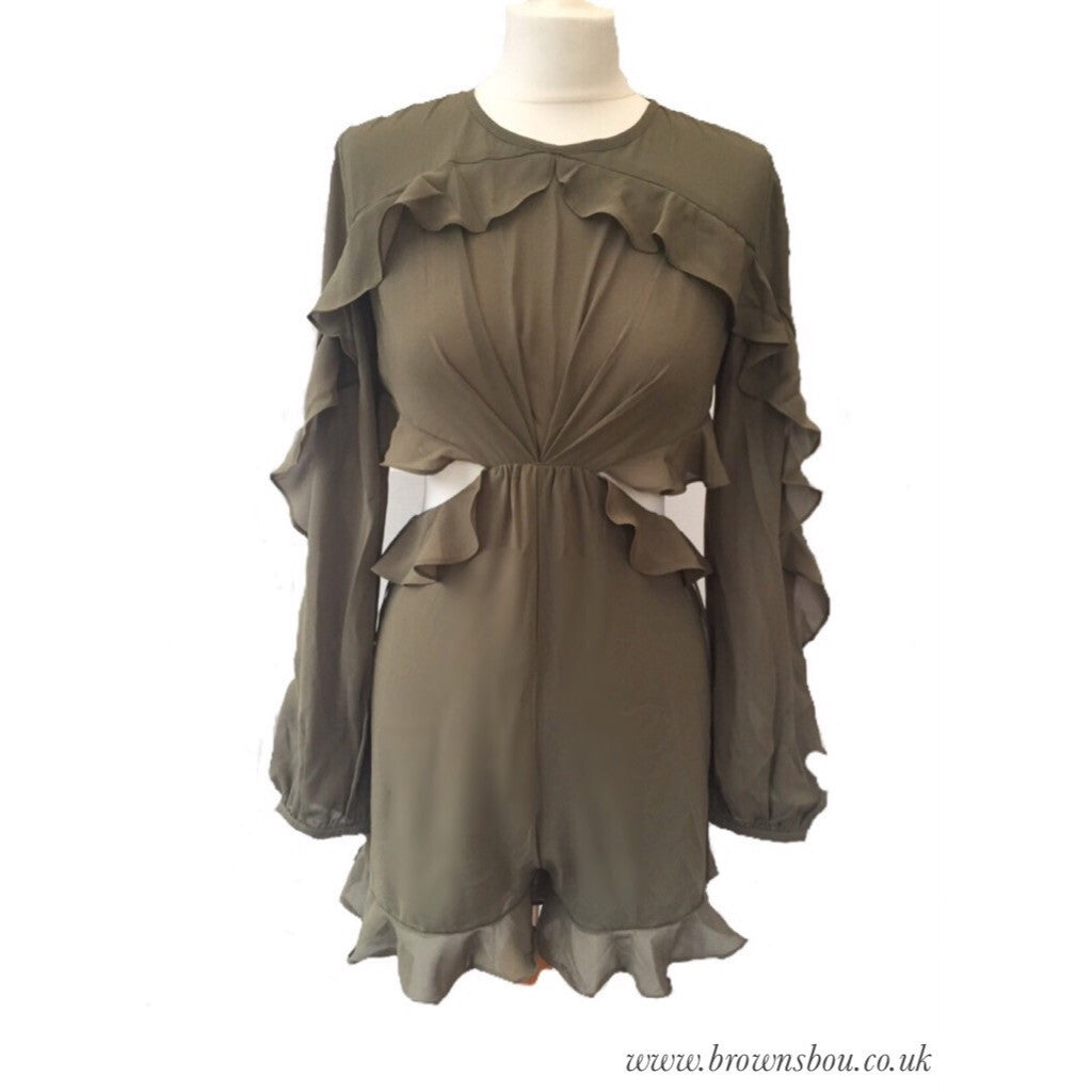 Sadie Playsuit - Khaki