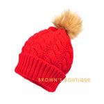 Children’s Classic PomPom Hat - Red